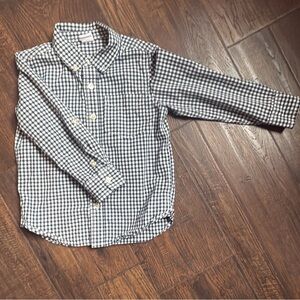 GAP Kids Black and White Gingham Button Down Shirt